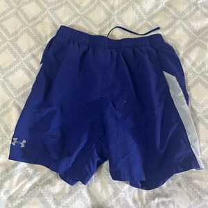 Under Armour Men's Royal Blue and Gray Athletic Shorts